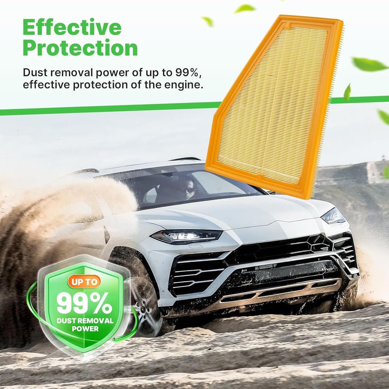 RVgolf 2PCS Engine Air Filter Fit for Jeep Grand Cherokee 2022-2025 2026, Grand Cherokee L 2021-2025 2026 Air Filter Replacement Engine Filter Accessories# 68376815AA WA11195 A31763 - Image 5